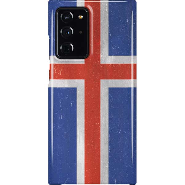 Iceland Flag Distressed Galaxy Cases