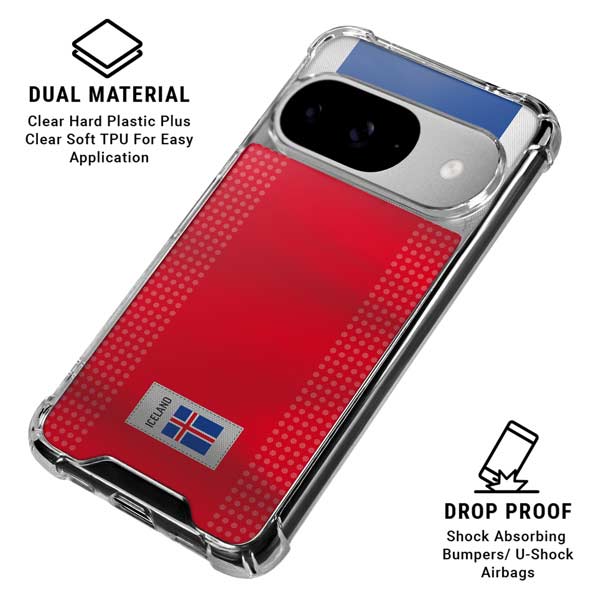 Iceland Soccer Flag Google Pixel 10 Clear Case