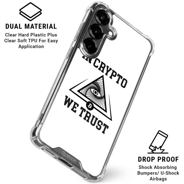 In Crypto We Trust Galaxy S26 Clear Case