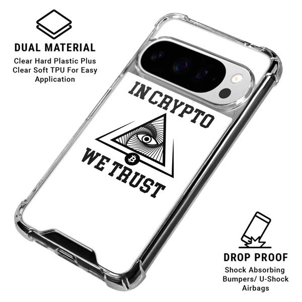 In Crypto We Trust Google Pixel 10 Pro XL Clear Case