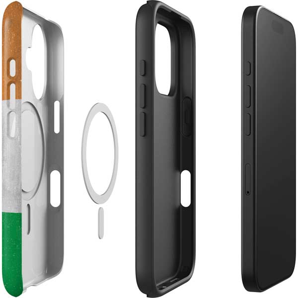 India Flag Distressed iPhone 16 Plus Magsafe Impact Case
