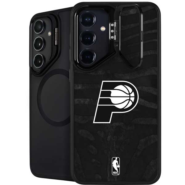 NBA Indiana Pacers Black Animal Print Galaxy S26 Plus Kickstand Case