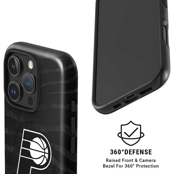 NBA Indiana Pacers Black Animal Print iPhone 16 Pro Magsafe Impact Case