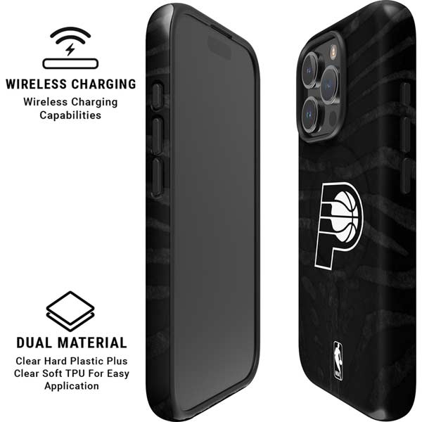 NBA Indiana Pacers Black Animal Print iPhone 16 Pro Magsafe Impact Case