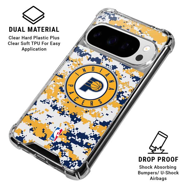 NBA Indiana Pacers Digi Camo Google Pixel 10 Pro XL Clear Case