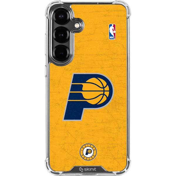 NBA Indiana Pacers Distressed Galaxy S26 Clear Case