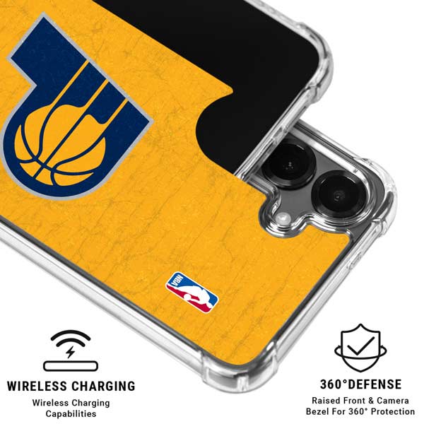 NBA Indiana Pacers Distressed Galaxy S26 Clear Case