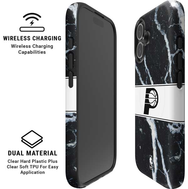 NBA Indiana Pacers Marble iPhone 16 Magsafe Impact Case