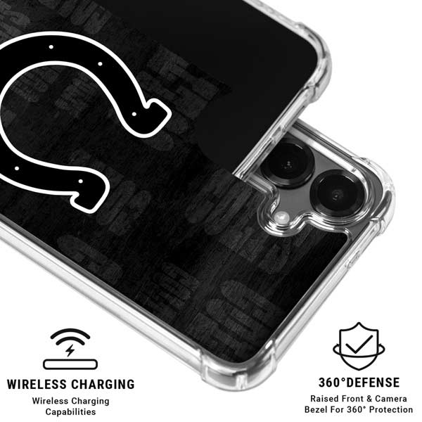 NFL Indianapolis Colts Black & White Galaxy S26 Plus Clear Case