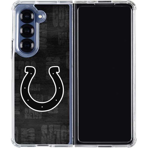 NFL Indianapolis Colts Black & White Galaxy Z Fold7 Clear Case