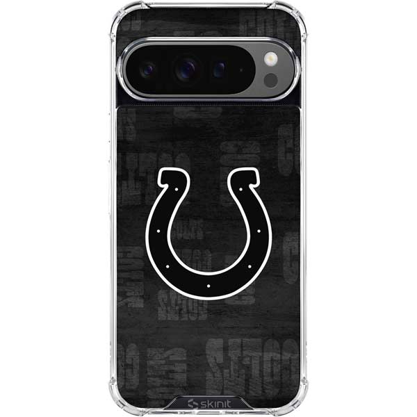 NFL Indianapolis Colts Black & White Google Pixel 10 Pro XL Clear Case