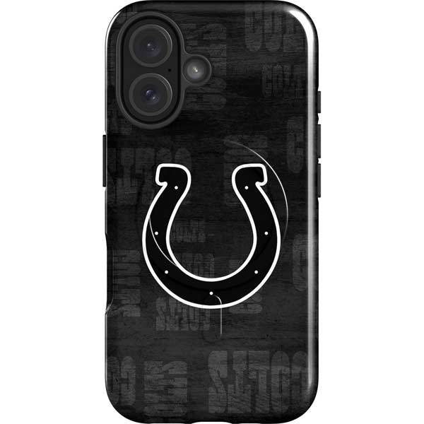 NFL Indianapolis Colts Black & White iPhone 16 Magsafe Impact Case