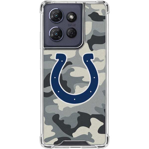 NFL Indianapolis Colts Camo Moto G Play 5G (2025) Clear Case