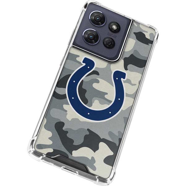 NFL Indianapolis Colts Camo Moto G Play 5G (2025) Clear Case