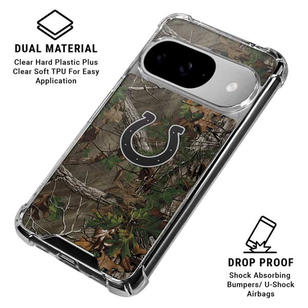 NFL Indianapolis Colts Realtree Xtra Green Camo Google Pixel 10 Clear Case