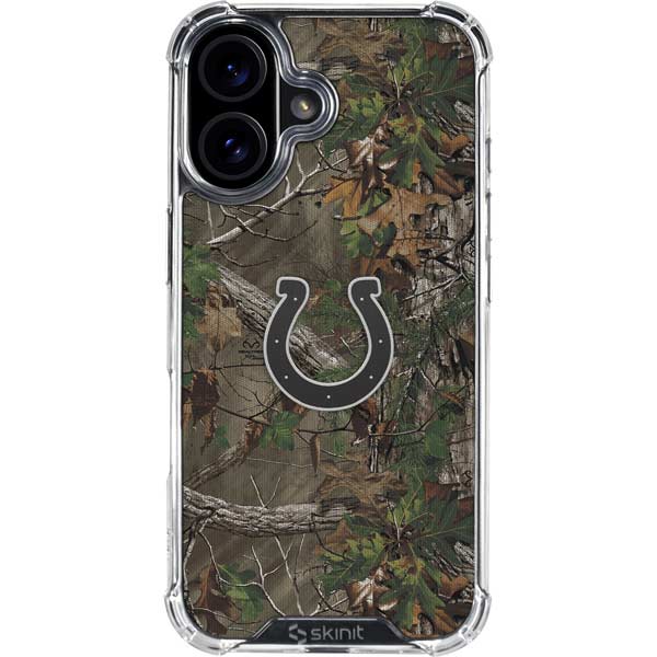 NFL Indianapolis Colts Realtree Xtra Green Camo iPhone 17 Clear Case