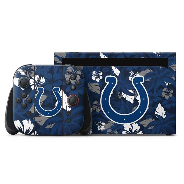 NFL Indianapolis Colts Tropical Print Nintendo Switch 2 (2025) with Joy-Con Skin