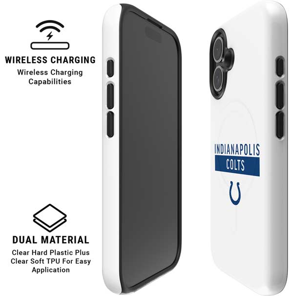 NFL Indianapolis Colts White Performance Series iPhone 16 Magsafe Impact Case