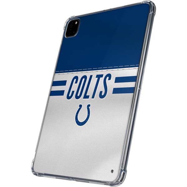 NFL Indianapolis Colts White Striped iPad Pro 11in (2024) Clear Case