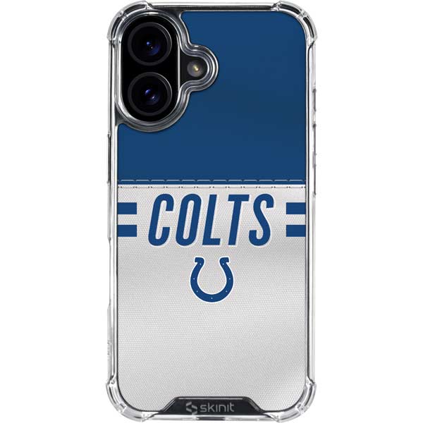 NFL Indianapolis Colts White Striped iPhone 17 Clear Case