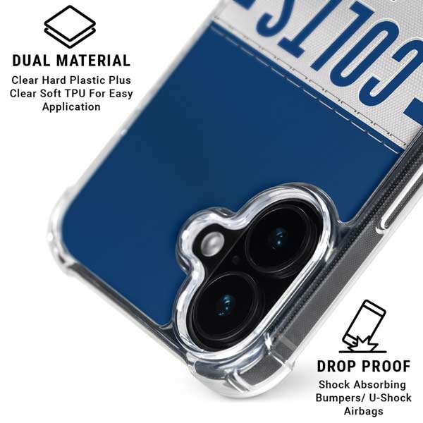 NFL Indianapolis Colts White Striped iPhone 17 Clear Case
