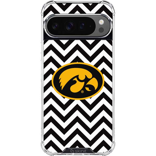 University of Iowa Hawkeyes Chevron Print Google Pixel 10 Pro Clear Case