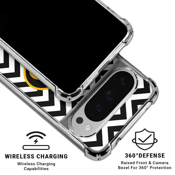 University of Iowa Hawkeyes Chevron Print Google Pixel 10 Pro Clear Case