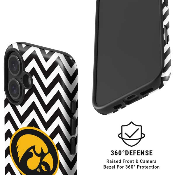 University of Iowa Hawkeyes Chevron Print iPhone 16 Magsafe Impact Case