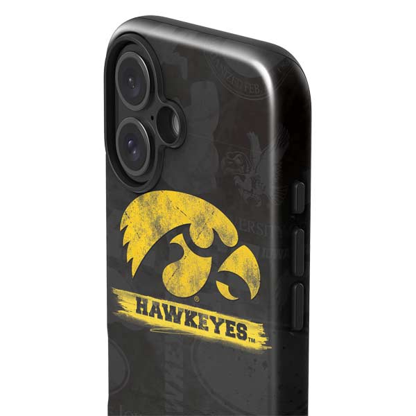 University of Iowa Hawkeyes Distressed Logo iPhone 17 Impact Case