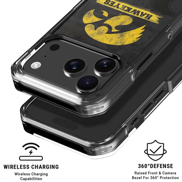 University of Iowa Hawkeyes Distressed Logo iPhone 17 Pro MagSafe Case