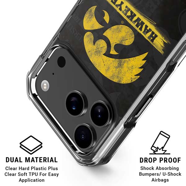 University of Iowa Hawkeyes Distressed Logo iPhone 17 Pro MagSafe Case