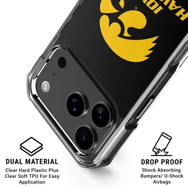 University of Iowa Hawkeyes iPhone 17 Pro Clear Case