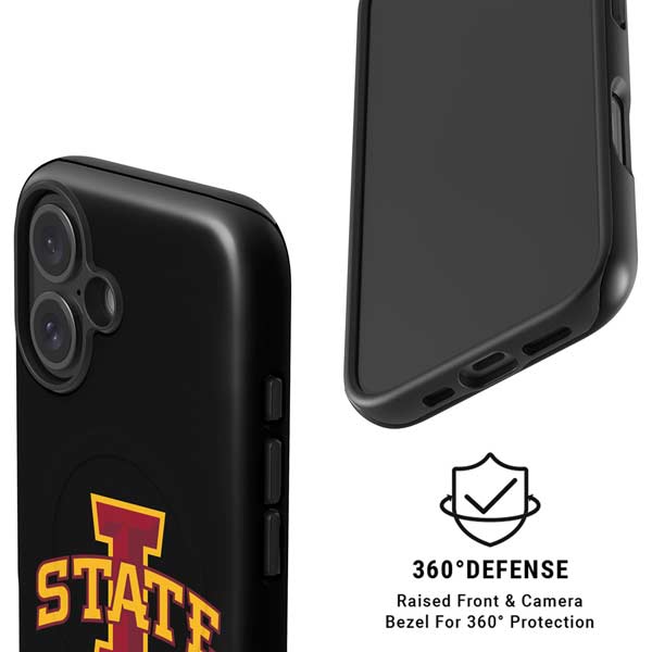Iowa State University Primary Logo Black iPhone 17 Magsafe Impact Case