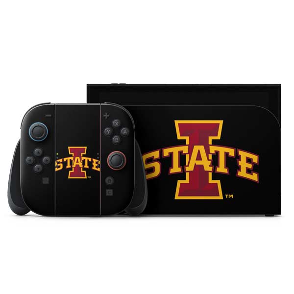 Iowa State University Primary Logo Black Nintendo Switch 2 (2025) with Joy-Con Skin