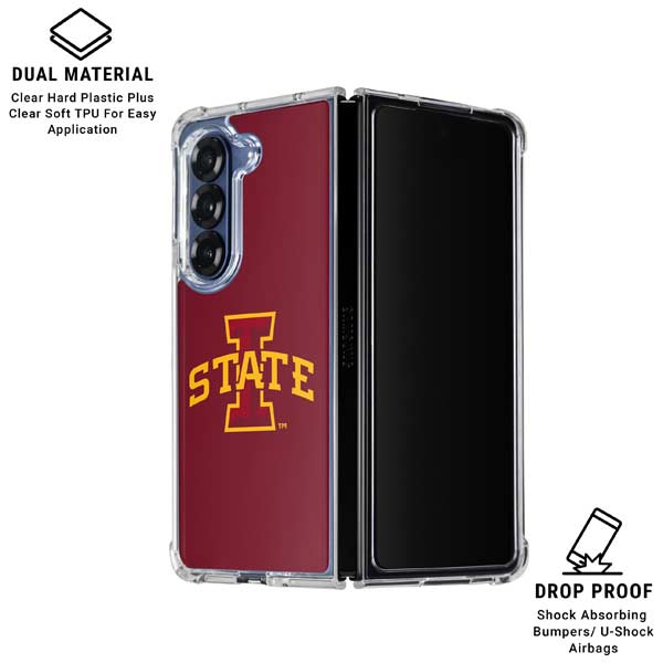 Iowa State University Primary Logo Galaxy Z Fold7 Clear Case