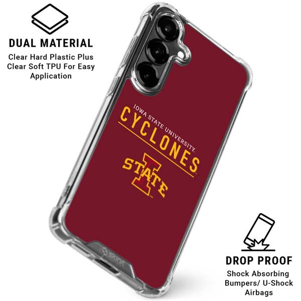 Iowa State University Athletic Text Galaxy S26 Plus Clear Case