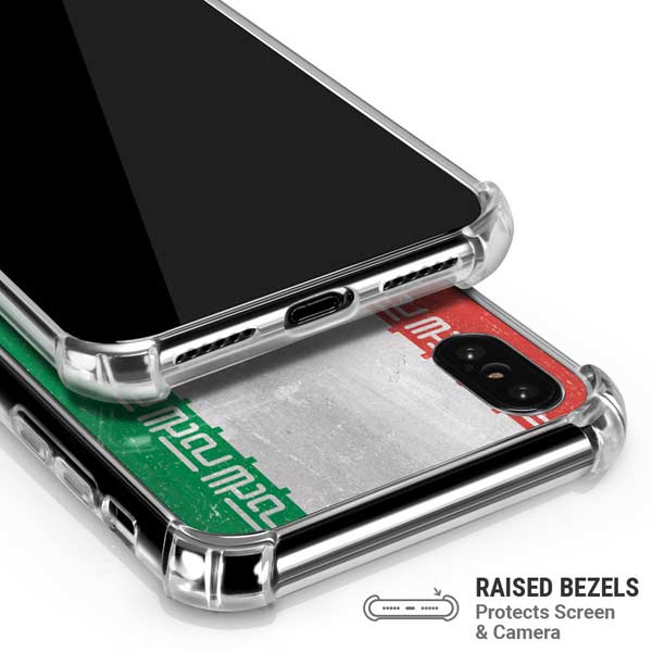 Iran Flag Distressed iPhone X/XS Clear Case
