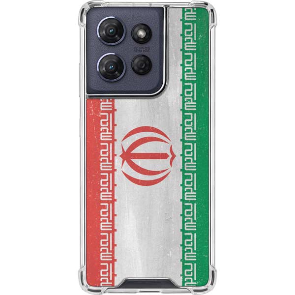 Iran Flag Distressed Moto G 5G (2025) Clear Case