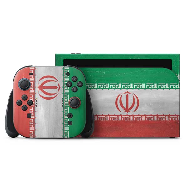 Iran Flag Distressed Nintendo Switch 2 (2025) with Joy-Con Skin