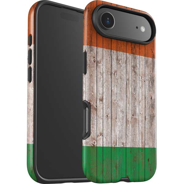 Ireland Flag Dark Wood iPhone 17 Air Impact Case