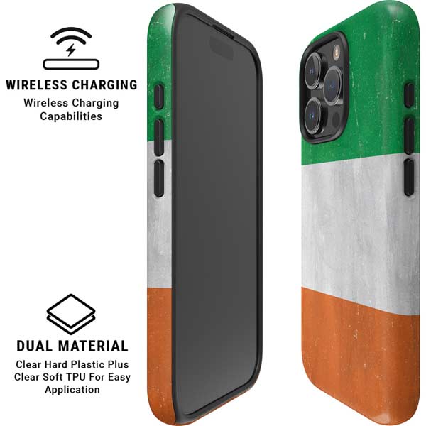 Ireland Flag Distressed iPhone 16 Pro Magsafe Impact Case
