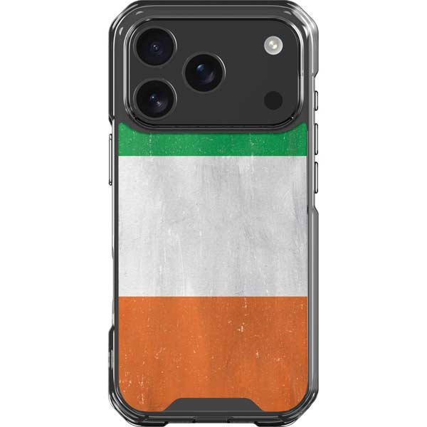 Ireland Flag Distressed iPhone 17 Pro Clear Case