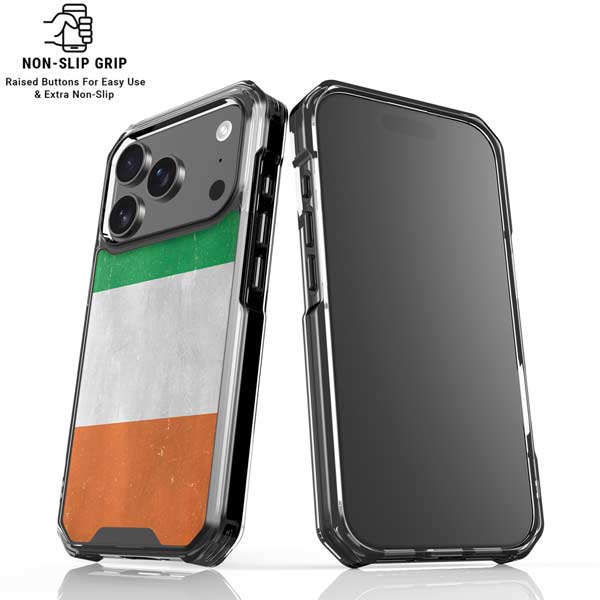 Ireland Flag Distressed iPhone 17 Pro Clear Case
