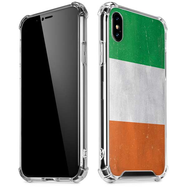 Ireland Flag Distressed iPhone X/XS Clear Case