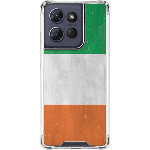 Ireland Flag Distressed Moto G 5G (2025) Clear Case
