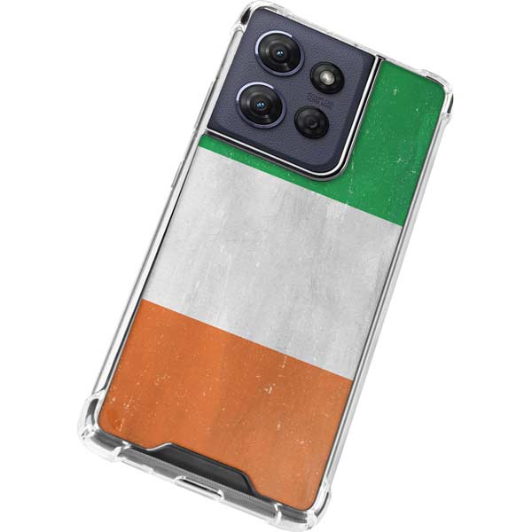 Ireland Flag Distressed Moto G 5G (2025) Clear Case