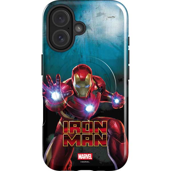 Marvel Iron Man Repulsor Blast iPhone 16 Magsafe Impact Case