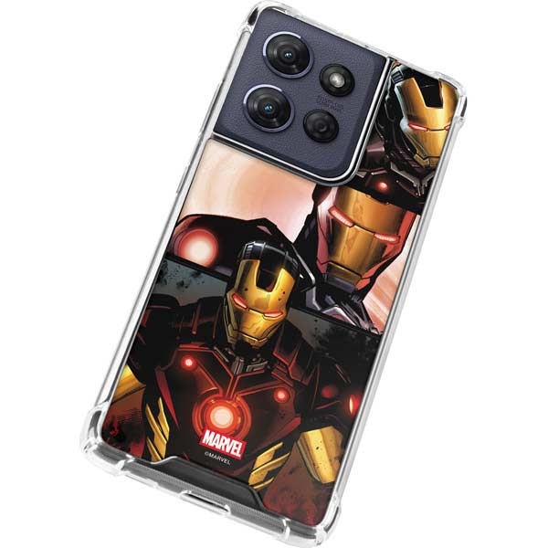 Marvel Iron Man Three Panel Moto G 5G (2025) Clear Case