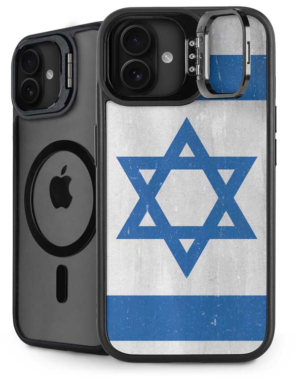 Israel Flag Distressed iPhone 16 Kickstand Case