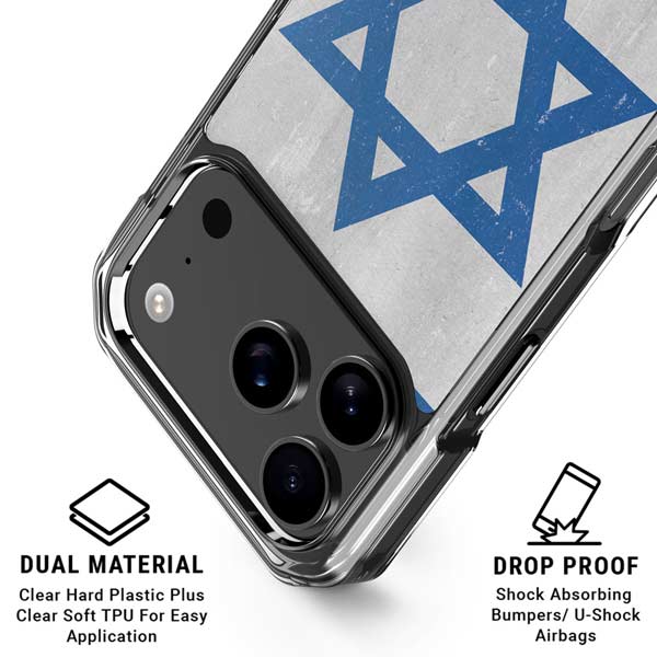 Israel Flag Distressed iPhone 17 Pro Max MagSafe Case